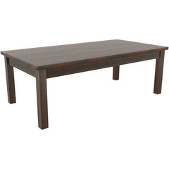 ALERA - 20" Long x 47-1/4" Wide x 16.38" High Stationary Reception Table - 1" Thick, Mahogany (Color), Wood Grain Laminate - Americas Industrial Supply