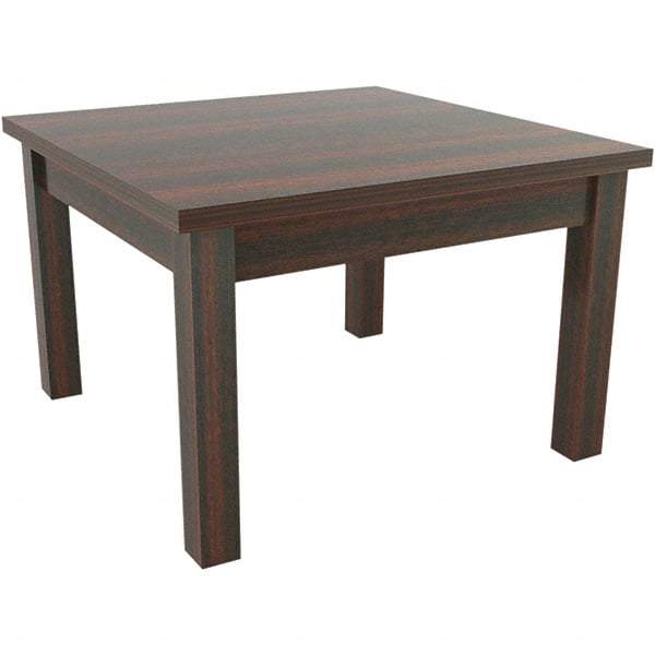 ALERA - 20" Long x 23.63" Wide x 20.38" High Stationary Reception Table - 1" Thick, Mahogany (Color), Wood Grain Laminate - Americas Industrial Supply