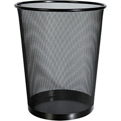 Universal One - Black Wastebasket - Use with Office Supplies - Americas Industrial Supply