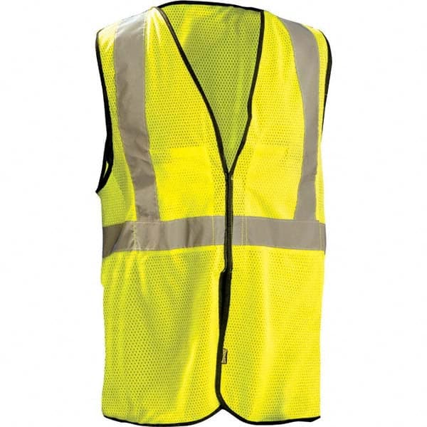 OccuNomix - Size 2X/3XL Hi-Vis Yellow Mesh Breakaway High Visibility Vest - Americas Industrial Supply