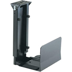 Safco - Black Underdesk CPU Holder - Use with Desk - Americas Industrial Supply