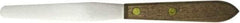 Albion Engineering - 7/16" Wide Spring Blade Stainless Steel Spatula - Flexible, Straight Hardwood Handle, 4" OAL - Americas Industrial Supply