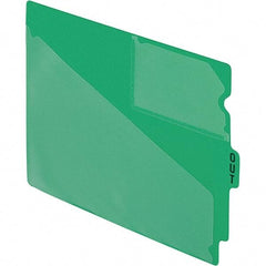 Pendaflex - 8-1/2 x 11" 50 Tabs, Unpunched, End Tab Out Guides with Pockets - Green - Americas Industrial Supply