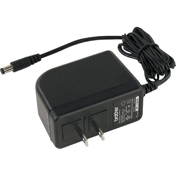 Brother - Black AC Adapter - Use with Brother PT-E300, PT-E500, PT-E550W, PT-H300, PT-H300LI, PT-H500LI, PT-P700, PT-P750W - Americas Industrial Supply