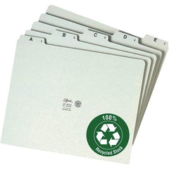 SMEAD - 8-1/2 x 11" 25 Tabs, Unpunched, Preprinted Numeric Divider - Green - Americas Industrial Supply