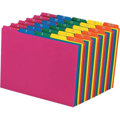 Pendaflex - 8-1/2 x 11" 31 Tabs, Unpunched, Preprinted Divider - Assorted Color Tabs, Assorted Folder - Americas Industrial Supply