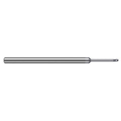 ‎1/32″ Dia. × 1/8″ Shank × 0.046″ DOC × 2-1/2″ OAL, Carbide TiB2, Stub , 3 Flute, Ballnose End Mill