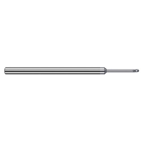 ‎3/64″ Dia. × 1/8″ Shank × 0.07″ DOC × 2-1/2″ OAL, Carbide TiB2, Stub , 3 Flute, Ballnose End Mill