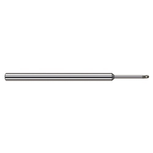‎1/32″ Dia. × 1/8″ Shank × 0.046″ DOC × 2-1/2″ OAL, Carbide Uncoated, Stub , 3 Flute, Ballnose End Mill