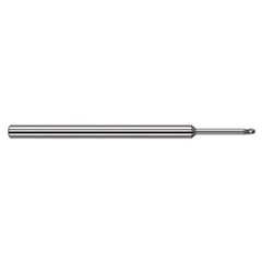 ‎1/32″ Dia. × 1/8″ Shank × 0.046″ DOC × 2-1/2″ OAL, Carbide Uncoated, Stub , 3 Flute, Ballnose End Mill