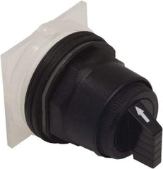 Schneider Electric - 1.18 Inch Mount Hole, 3 Position, Knob and Pushbutton Operated, Selector Switch Only - Black, Maintained (MA), without Contact Blocks, Anticorrosive, Weatherproof, Dust and Oil Resistant - Americas Industrial Supply