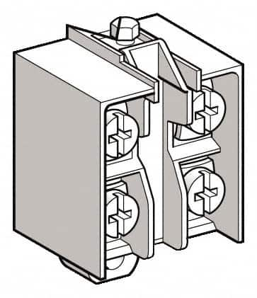 Telemecanique Sensors - NO/NC, 3 Amp, Electrical Switch Contact Block - 240 VAC, For Use with ZCD25, ZCKJ5, ZCKJ5D, ZCKL5, ZCKM5, ZCKS5, ZCP25 - Americas Industrial Supply