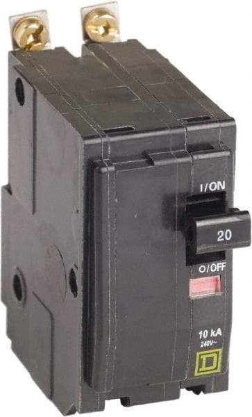 Square D - 20 Amp, 240 VAC, 2 Pole, Bolt On Miniature Circuit Breaker - 14-8 AWG - Americas Industrial Supply