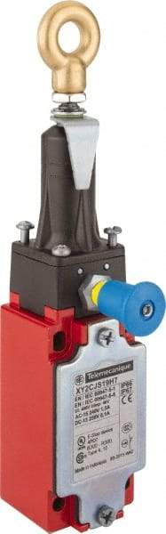 Telemecanique Sensors - 6 Amp, NO/2NC Configuration, Dual Operation, Rope Operated Limit Switch - Pull Button Reset, Rope Pull, Color Indicator - Americas Industrial Supply