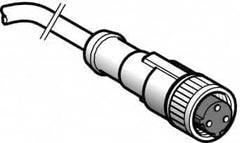 Telemecanique Sensors - 4 Amp, 1/2-20 UNF 3 Pin Female Straight Cordset Sensor and Receptacle - 250 VAC, 300 VDC, 5m Cable Length, IP67 Ingress Rating - Americas Industrial Supply