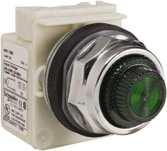 Schneider Electric - 480 VAC Green Lens Indicating Light - Screw Clamp Connector - Americas Industrial Supply