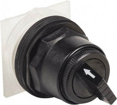 Schneider Electric - 1.18 Inch Mount Hole, 2 Position, Knob and Pushbutton Operated, Selector Switch Only - Black, Momentary (MO), without Contact Blocks, Anticorrosive, Weatherproof, Dust and Oil Resistant - Americas Industrial Supply