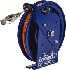 CoxReels - 5/32 Inch x 75 Ft. Stranded Cable Grounding Reel - Spring Driven Reel, Galvanized Steel Cable - Americas Industrial Supply