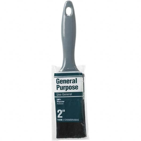 Rubberset - 2" Flat Synthetic Trim Brush - Plastic Beavertail Handle - Americas Industrial Supply