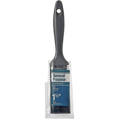 Rubberset - 1-1/2" Flat Synthetic Trim Brush - Plastic Beavertail Handle - Americas Industrial Supply