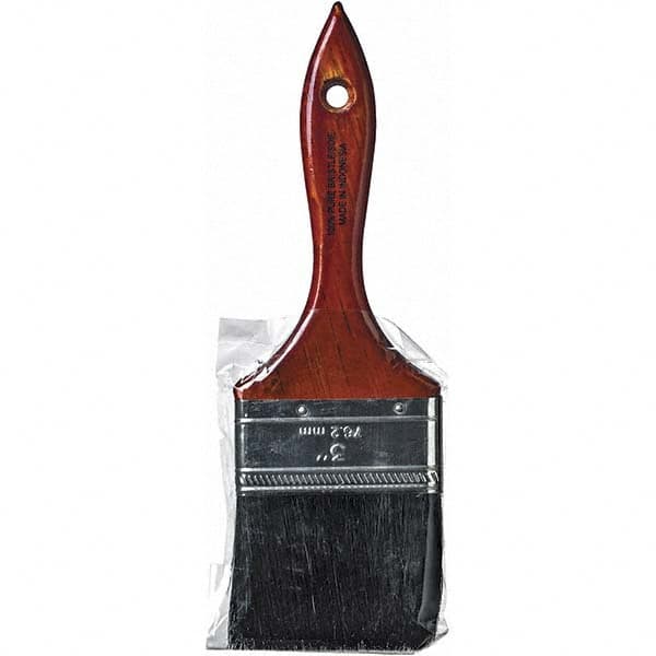 Rubberset - 3" Flat Hog Chip Brush - Wood Beavertail Handle - Americas Industrial Supply