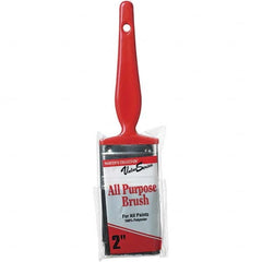 Rubberset - 2" Flat Synthetic Trim Brush - Plastic Thin Kaiser Handle - Americas Industrial Supply