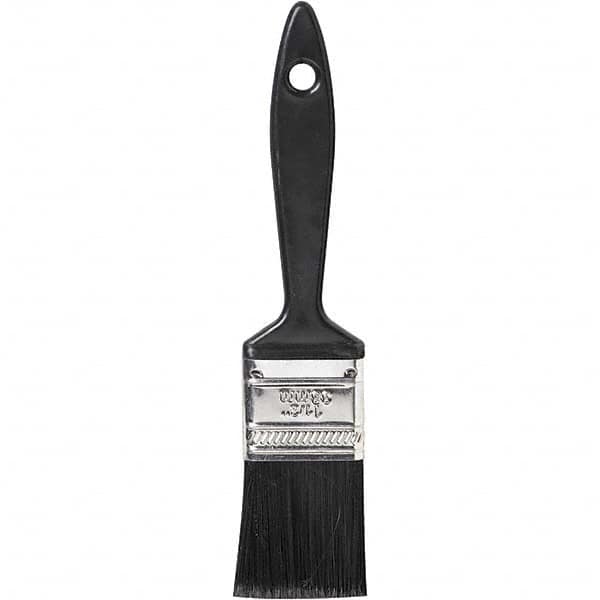 Rubberset - 1-1/2" Flat Synthetic Trim Brush - Plastic Thin Beavertail Handle - Americas Industrial Supply