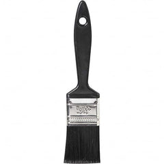 Rubberset - 1-1/2" Flat Synthetic Trim Brush - Plastic Thin Beavertail Handle - Americas Industrial Supply