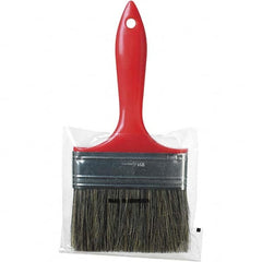 Rubberset - 4" Flat Hog Chip Brush - Wood Beavertail Handle - Americas Industrial Supply