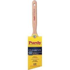 Purdy - 2-1/2" Angled Nylon/Polyester Trim Brush - Wood Fluted Handle - Americas Industrial Supply