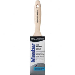 Bestt-Liebco - 2" Flat Nylon/Polyester Trim Brush - Wood Beavertail Handle - Americas Industrial Supply