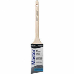 Bestt-Liebco - 2" Angled Nylon/Polyester Sash Brush - Wood Rattail Handle - Americas Industrial Supply