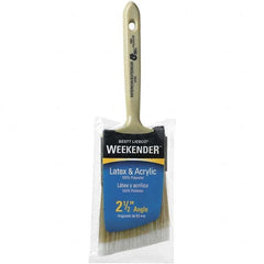 Bestt-Liebco - 2-1/2" Angled Synthetic Sash Brush - Wood Short Handle - Americas Industrial Supply