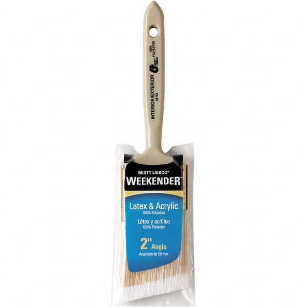 Bestt-Liebco - 2" Angled Synthetic Sash Brush - Wood Short Handle - Americas Industrial Supply