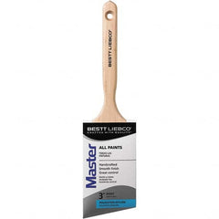 Bestt-Liebco - 3" Flat Nylon/Polyester Trim Brush - Wood Beavertail Handle - Americas Industrial Supply