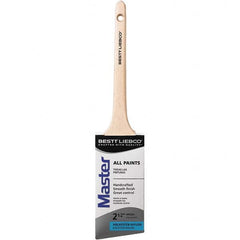 Bestt-Liebco - 2-1/2" Angled Nylon/Polyester Sash Brush - Wood Rattail Handle - Americas Industrial Supply