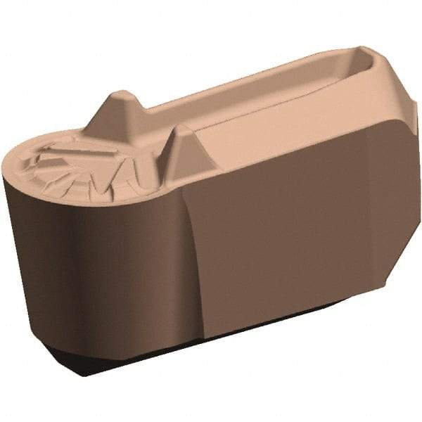 Kennametal - 3ER-U GUN Grade KCU10, 3.3mm Cutting Width Carbide Grooving Insert - 2.3mm Max Depth of Cut, Neutral, 1.65mm Corner Radius, AlTiN Finish - Americas Industrial Supply