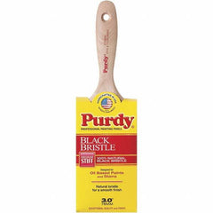 Purdy - 3" Flat Hog Wall Brush - 3-3/8" Bristle Length, 3-3/8" Wood Beavertail Handle - Americas Industrial Supply