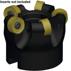 Kennametal - 47mm Cut Diam, 3.96mm Max Depth, 22mm Arbor Hole, 6 Inserts, RNGJ1605M0____ Insert Style, Indexable Copy Face Mill - RODEKA 16 Cutter Style, 22,700 Max RPM, 50mm High, Through Coolant, Series Rodeka - Americas Industrial Supply