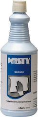 Misty - 32 oz Bottle Liquid Toilet Bowl Cleaner - Mint Scent, Disinfectant, Nonacidic, Toilets - Americas Industrial Supply