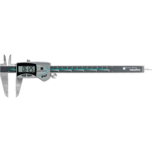 TESA Brown & Sharpe - 0 to 200mm Range, 0.01mm Resolution, IP67 Electronic Caliper - Americas Industrial Supply