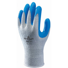 10- gauge engineered cut resistant fiber nitrile palm coating HPPE gray with blue coating textured finish ANSI CUT LEVEL 2/large - Americas Industrial Supply