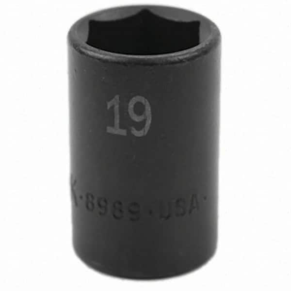 SK - Impact Socket - 3/8"DR 6PT 19MM SEMI-DEEP IMPACT SOCKET - Americas Industrial Supply