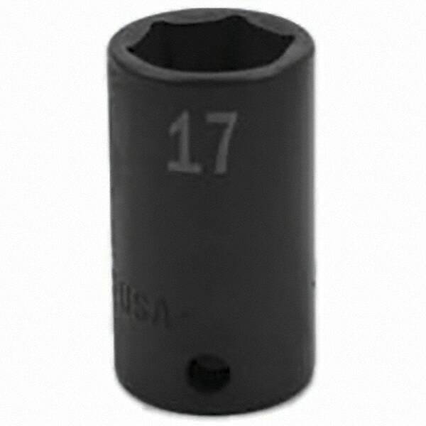 SK - Impact Socket - 3/8"DR 6PT 17MM SEMI-DEEP IMPACT SOCKET - Americas Industrial Supply