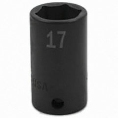 SK - Impact Socket - 3/8"DR 6PT 17MM SEMI-DEEP IMPACT SOCKET - Americas Industrial Supply
