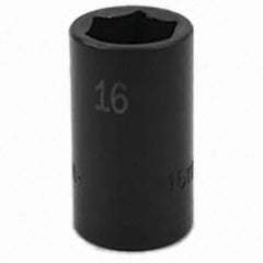 SK - Impact Socket - 3/8"DR 6PT 16MM SEMI-DEEP IMPACT SOCKET - Americas Industrial Supply