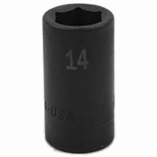 SK - Impact Socket - 3/8"DR 6PT 14MM SEMI-DEEP IMPACT SOCKET - Americas Industrial Supply