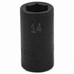 SK - Impact Socket - 3/8"DR 6PT 14MM SEMI-DEEP IMPACT SOCKET - Americas Industrial Supply
