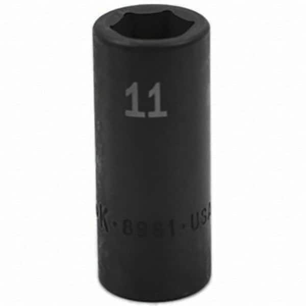 SK - Impact Socket - 3/8"DR 6PT 11MM SEMI-DEEP IMPACT SOCKET - Americas Industrial Supply