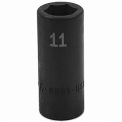 SK - Impact Socket - 3/8"DR 6PT 11MM SEMI-DEEP IMPACT SOCKET - Americas Industrial Supply